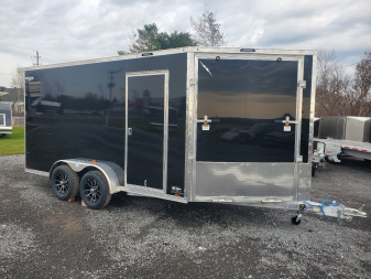 New 2025 LIGHTNING TRAILERS 7'x19' Inline Snowmobile Trailer