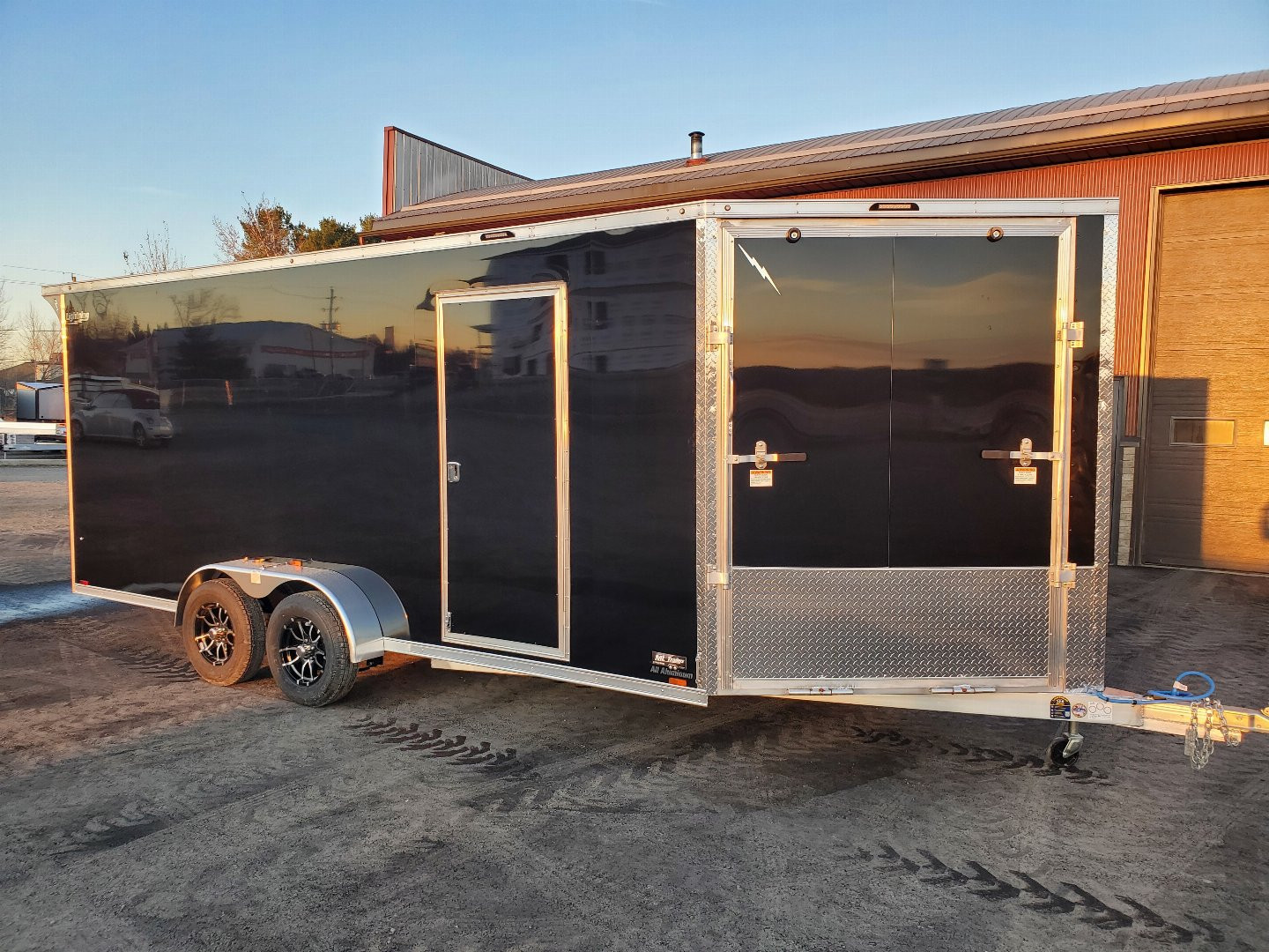 New 2025 LIGHTNING TRAILERS 7'x23' Inline Snowmobile Trailer