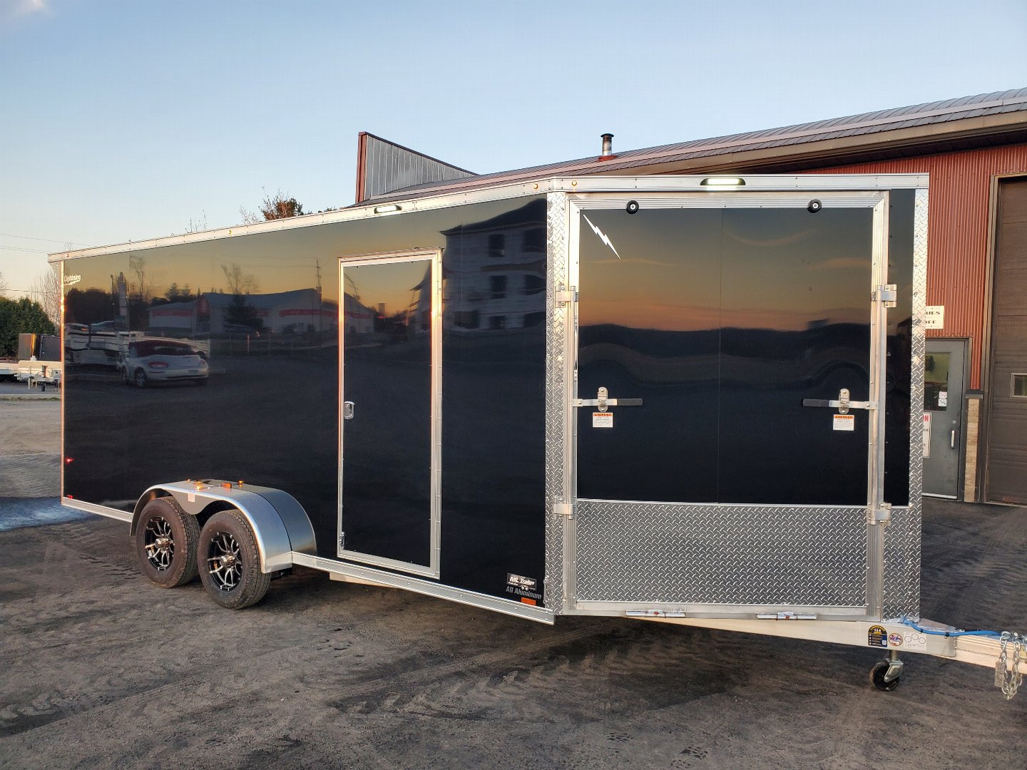 New 2025 LIGHTNING TRAILERS 7'x23' Inline Snowmobile Trailer