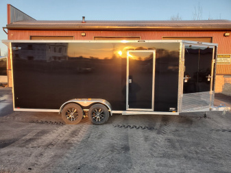 New 2025 LIGHTNING TRAILERS 7'x23' Inline Snowmobile Trailer