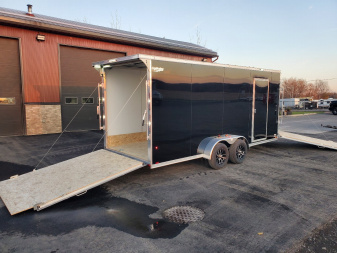 New 2025 LIGHTNING TRAILERS 7'x23' Inline Snowmobile Trailer