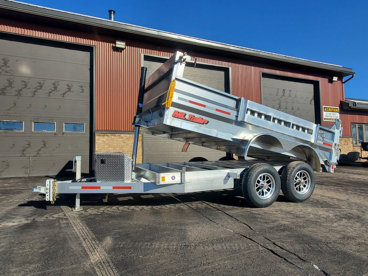 New 2025 6'x12' 5 Ton Aluminum Dump Trailer