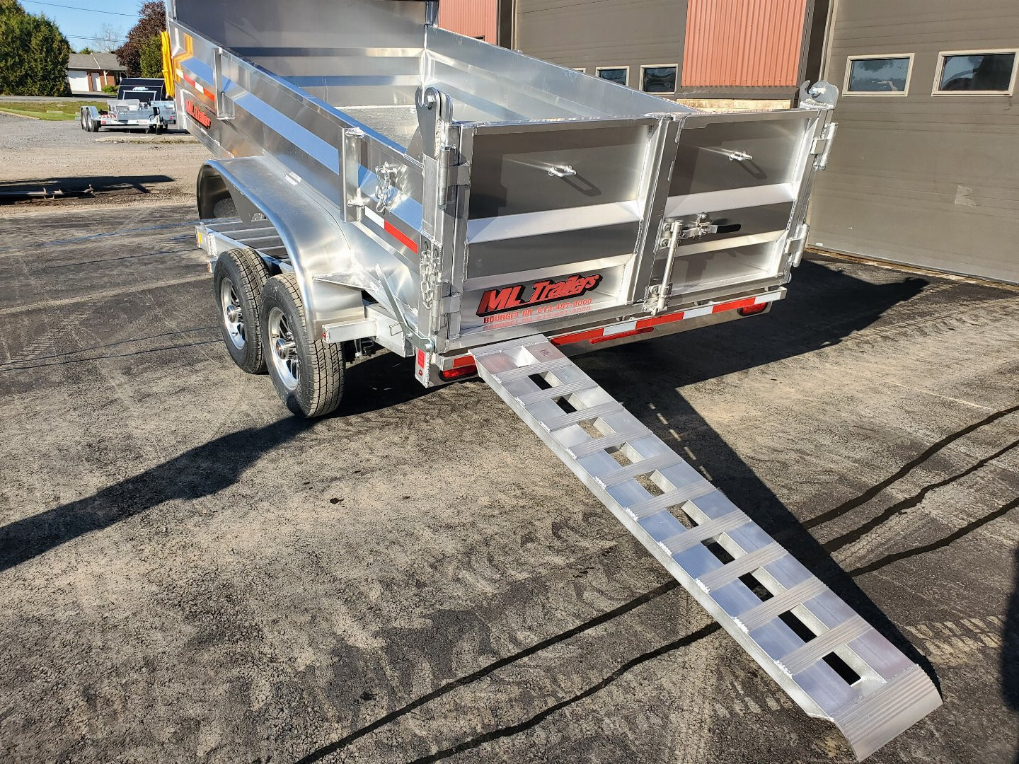 New 2025 6'x12' 5 Ton Aluminum Dump Trailer