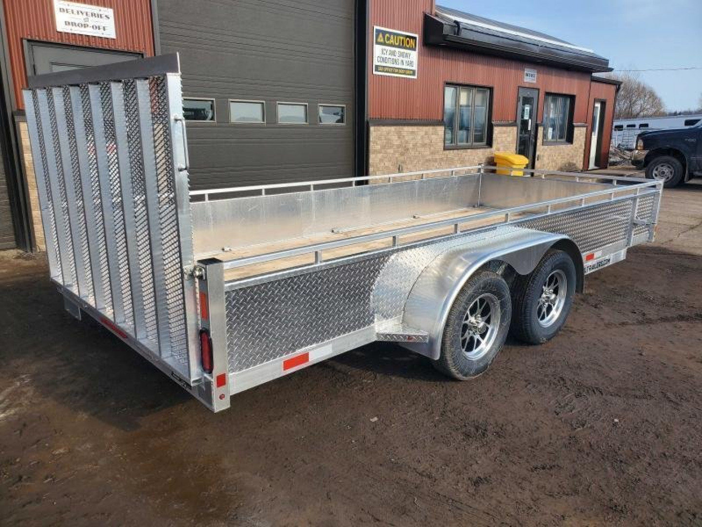 New 2025 Enbeck All Aluminum 7'x16' Landscape Trailer Utility Trailer