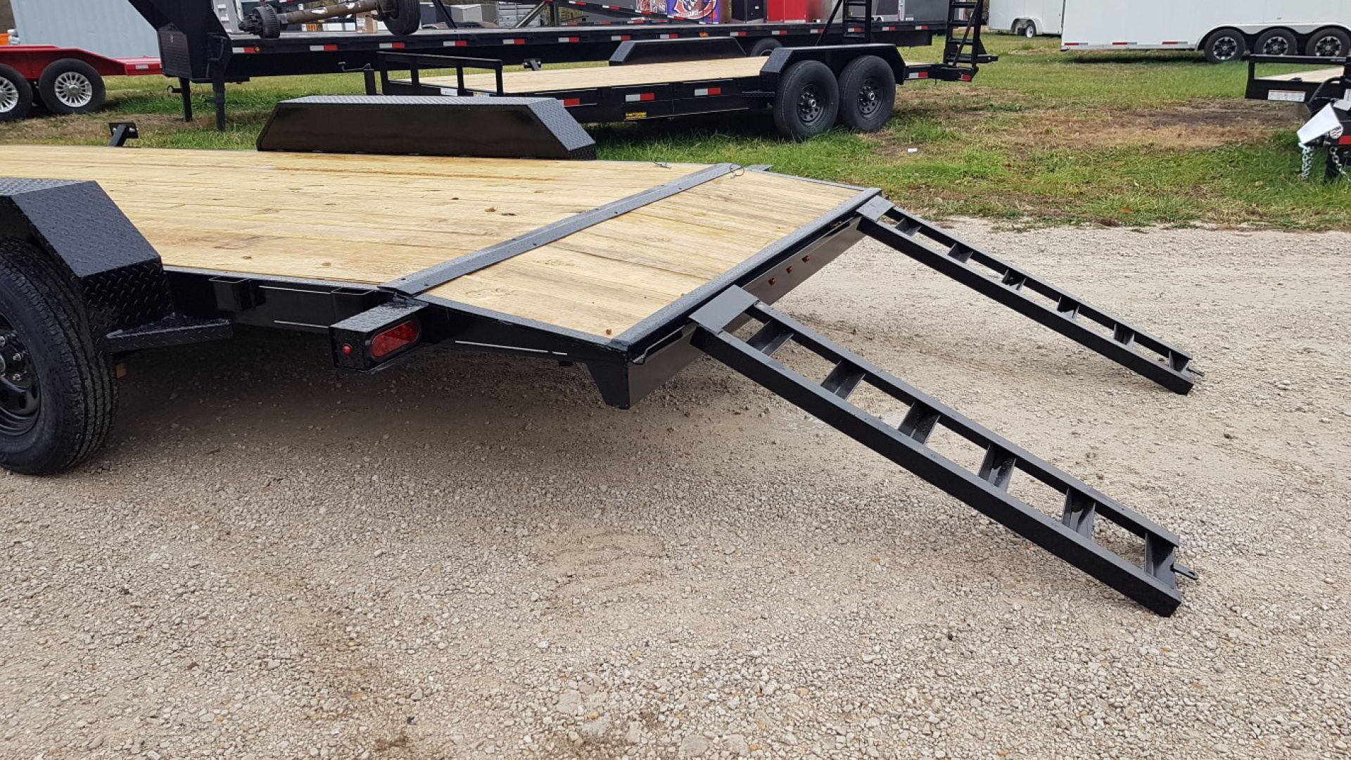 New 2026 MEB 7x18 Open Wood Deck Auto Hauler Car / Racing Trailer