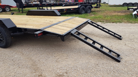 New 2026 MEB 7x18 Open Wood Deck Auto Hauler Car / Racing Trailer