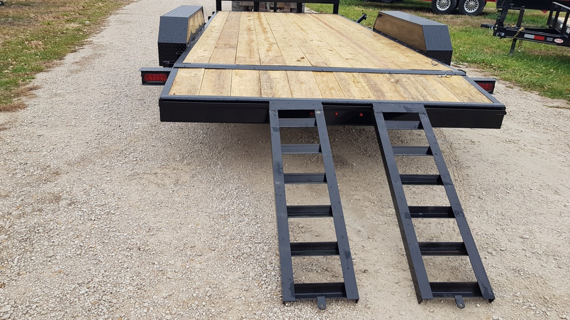 New 2026 MEB 7x18 Open Wood Deck Auto Hauler Car / Racing Trailer 7K