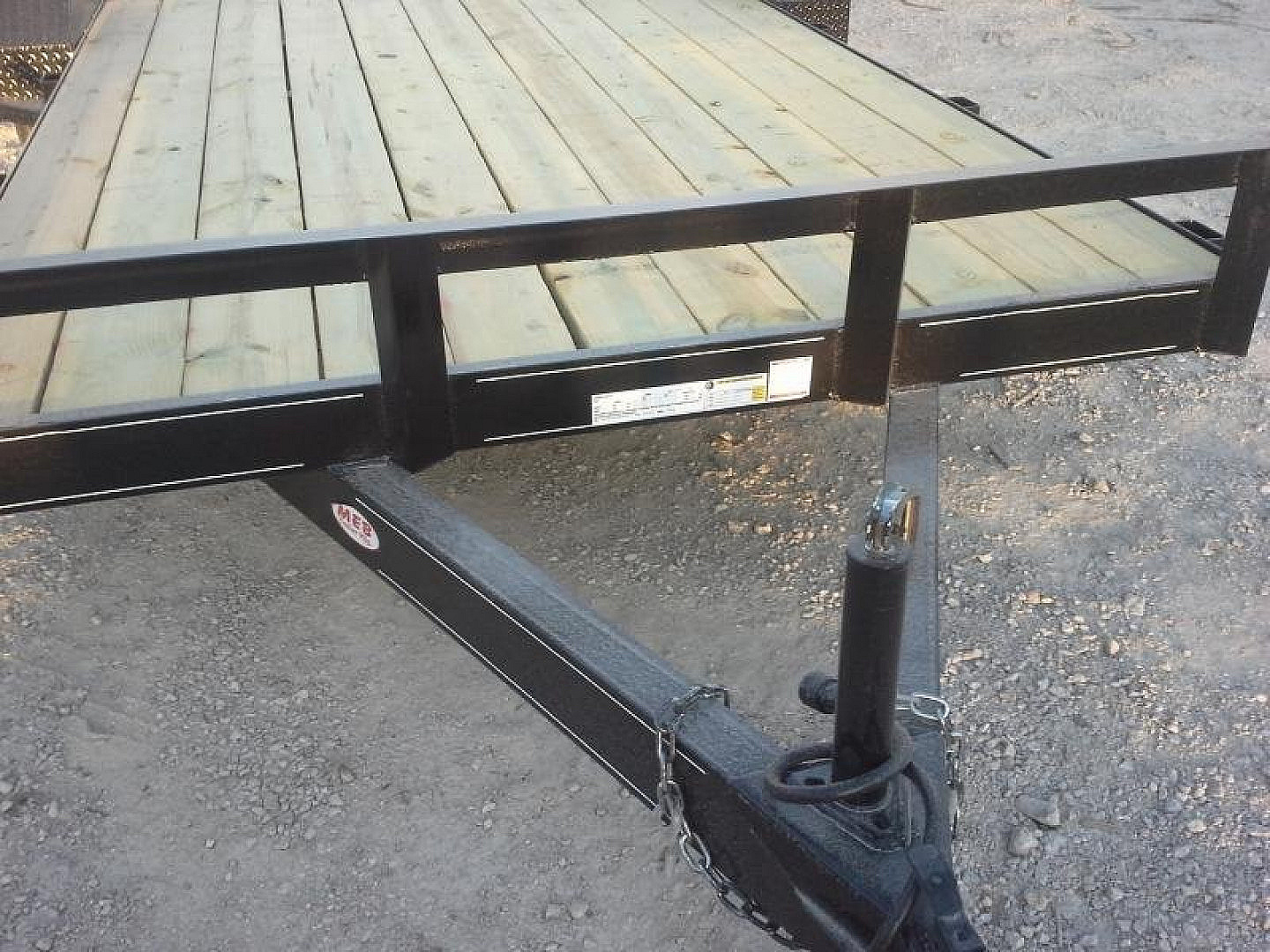 New 2025 M.E.B 7x18 Wood Deck Open Auto Hauler 7000#