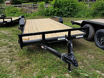 New 2025 M.E.B 7x18 Wood Deck Open Auto Hauler 7000#