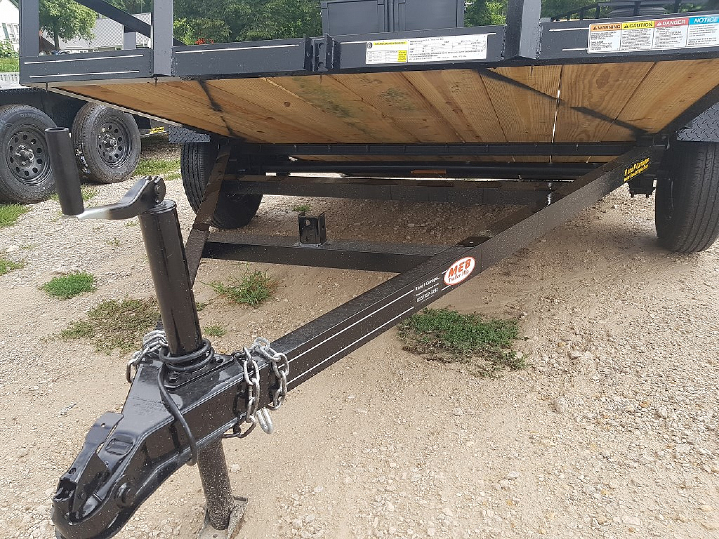 New 2025 MEB 77 x10 Angle Iron Tilt Utility Trailer w/Board Holders