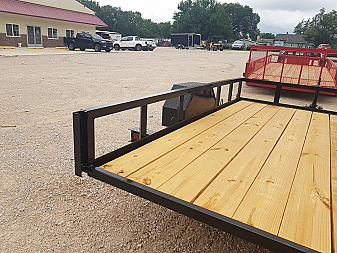 New 2025 MEB 77 x10 Angle Iron Tilt Utility Trailer w/Board Holders