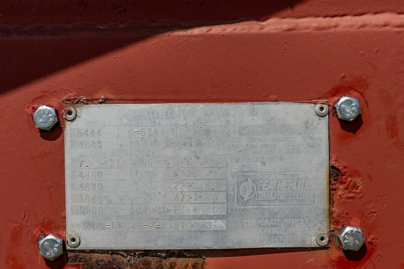 Used 1994 Featherlite Trailers 2 Horse slant Gooseneck Stock / Stock Combo Trailer