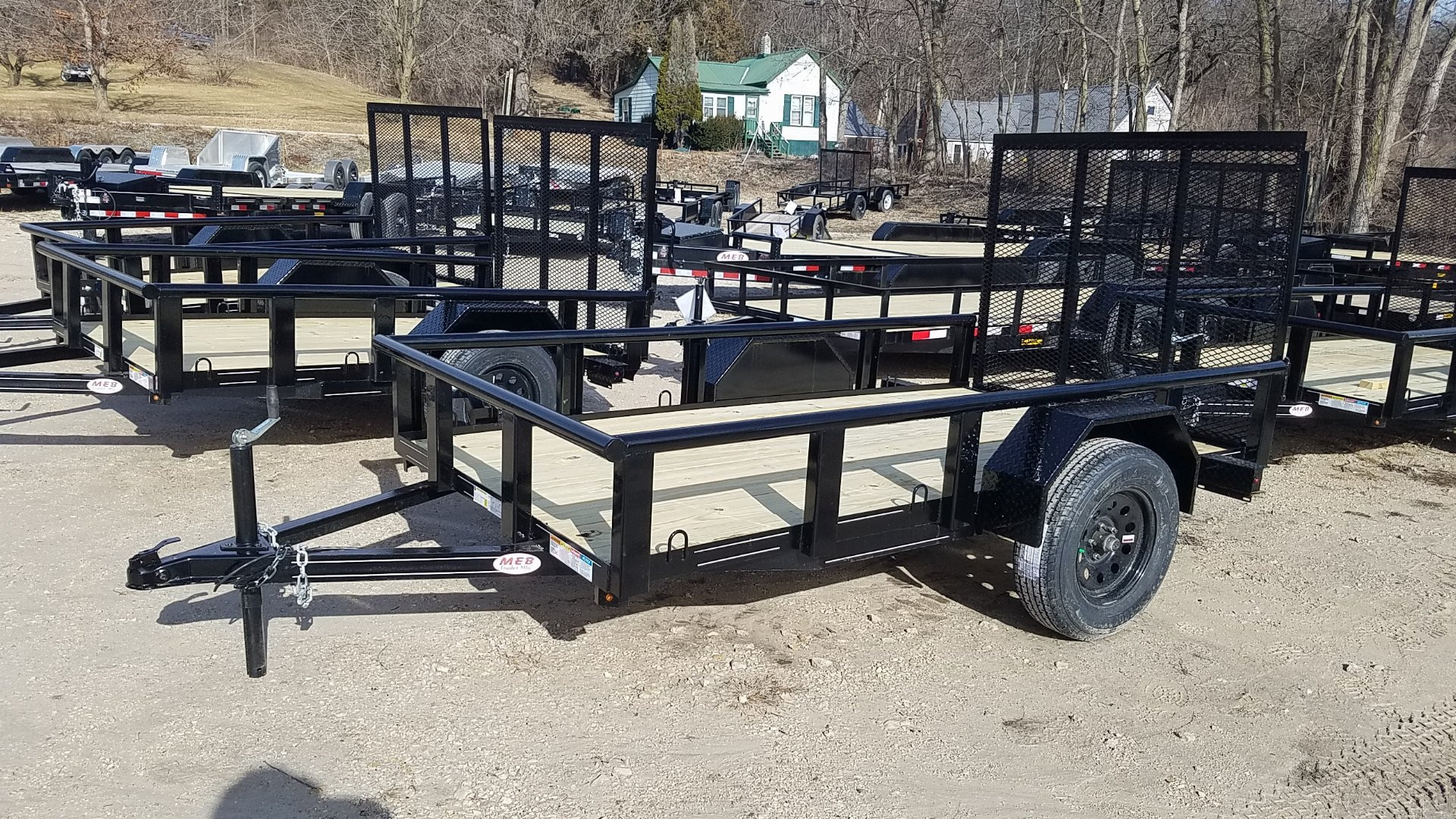 New 2025 MEB 5x10 Pipetop Utility Trailer W/Ramp