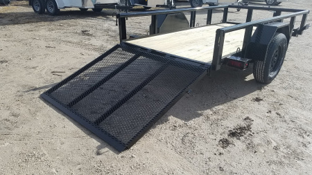 New 2025 MEB 5x10 Pipetop Utility Trailer W/Ramp