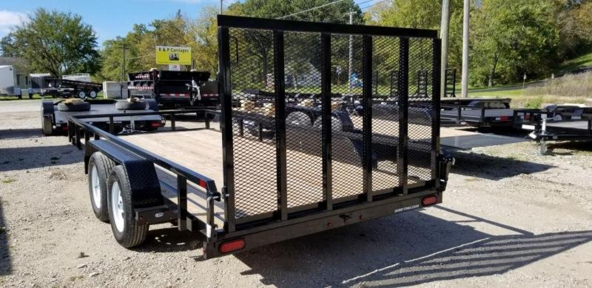 New 2025 Sure-Trac 7x16 Tube Top Utility Trailer w/Ramp Gate 7k