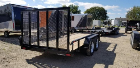 New 2025 Sure-Trac 7x16 Tube Top Utility Trailer w/Ramp Gate 7k