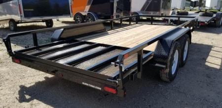 New 2025 Sure-Trac 7x16 Tube Top Utility Trailer w/Ramp Gate 7k