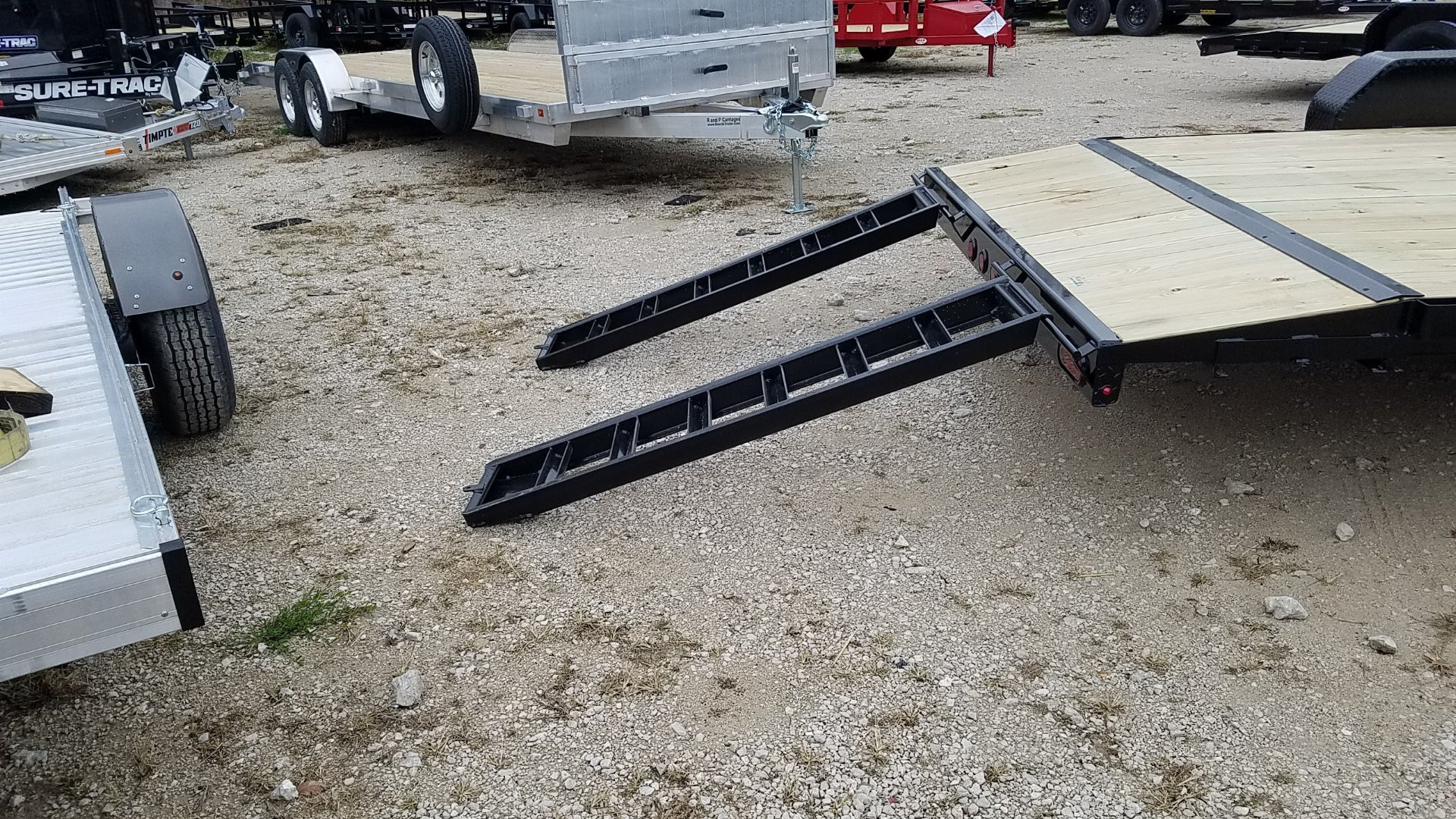 New 2025 MEB 7x18 Open Wood Deck Auto Hauler Car / Racing Trailer