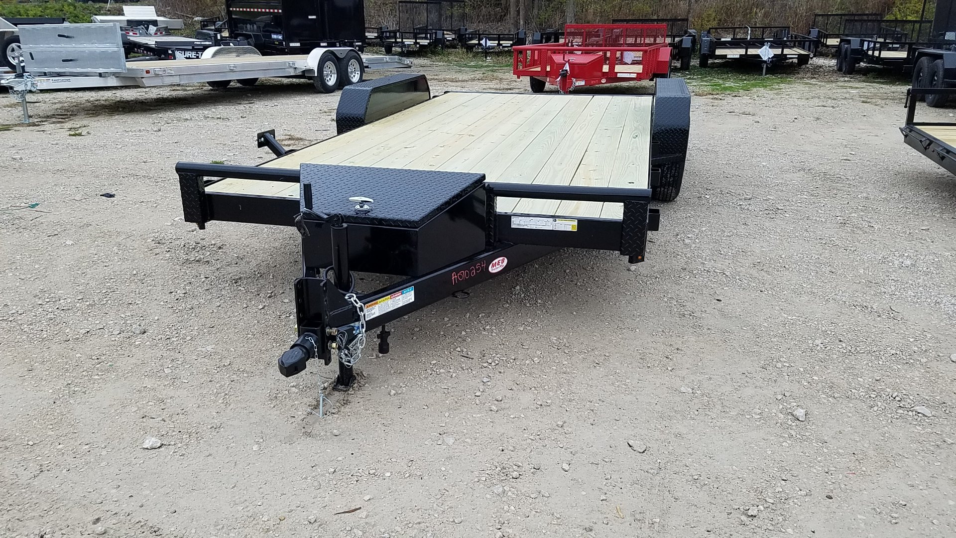 New 2025 MEB 7x18 Open Wood Deck Auto Hauler Car / Racing Trailer