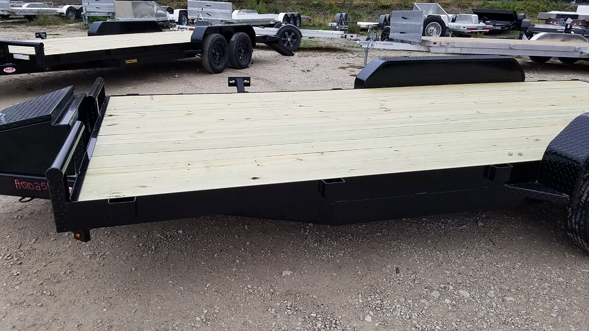 New 2025 MEB 7x18 Open Wood Deck Auto Hauler Car / Racing Trailer