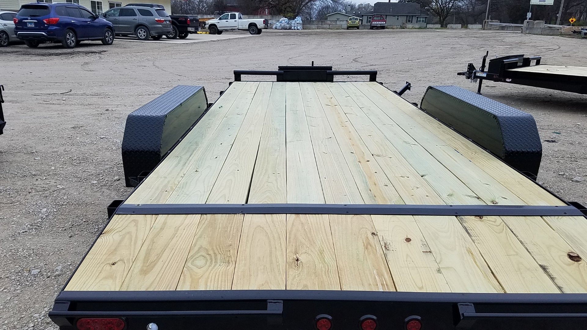 New 2025 MEB 7x18 Open Wood Deck Auto Hauler Car / Racing Trailer