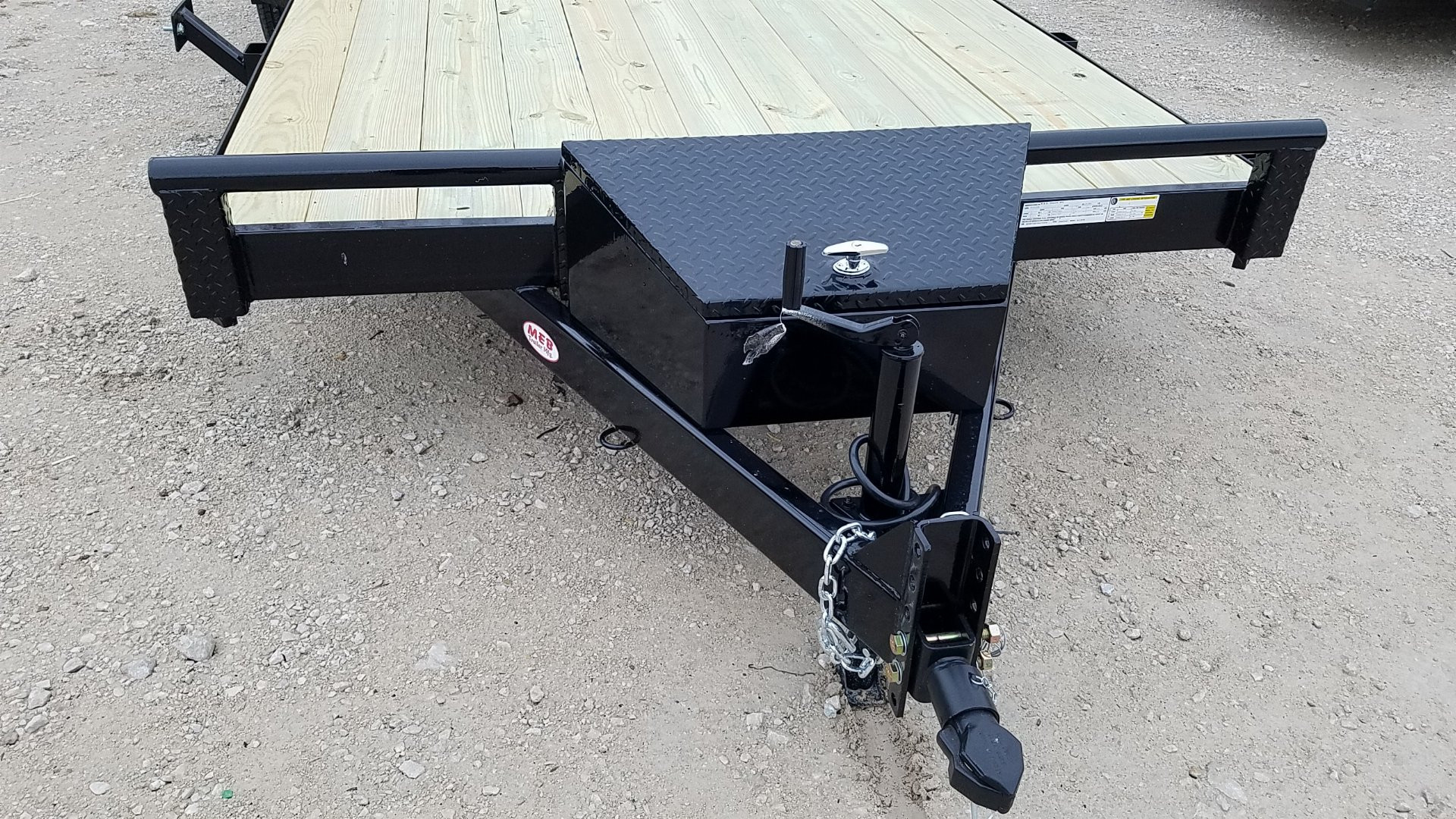 New 2025 MEB 7x18 Open Wood Deck Auto Hauler Car / Racing Trailer