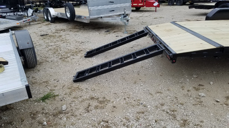 New 2025 MEB 7x18 Open Wood Deck Auto Hauler Car / Racing Trailer