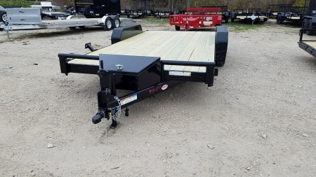 New 2025 MEB 7x18 Open Wood Deck Auto Hauler Car / Racing Trailer