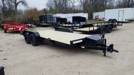 New 2025 MEB 7x18 Open Wood Deck Auto Hauler Car / Racing Trailer
