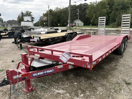 New 2024 Sure-Trac 8.5 x 22 (20+2) Full-Width Equipment Trailer Equipment Trailer