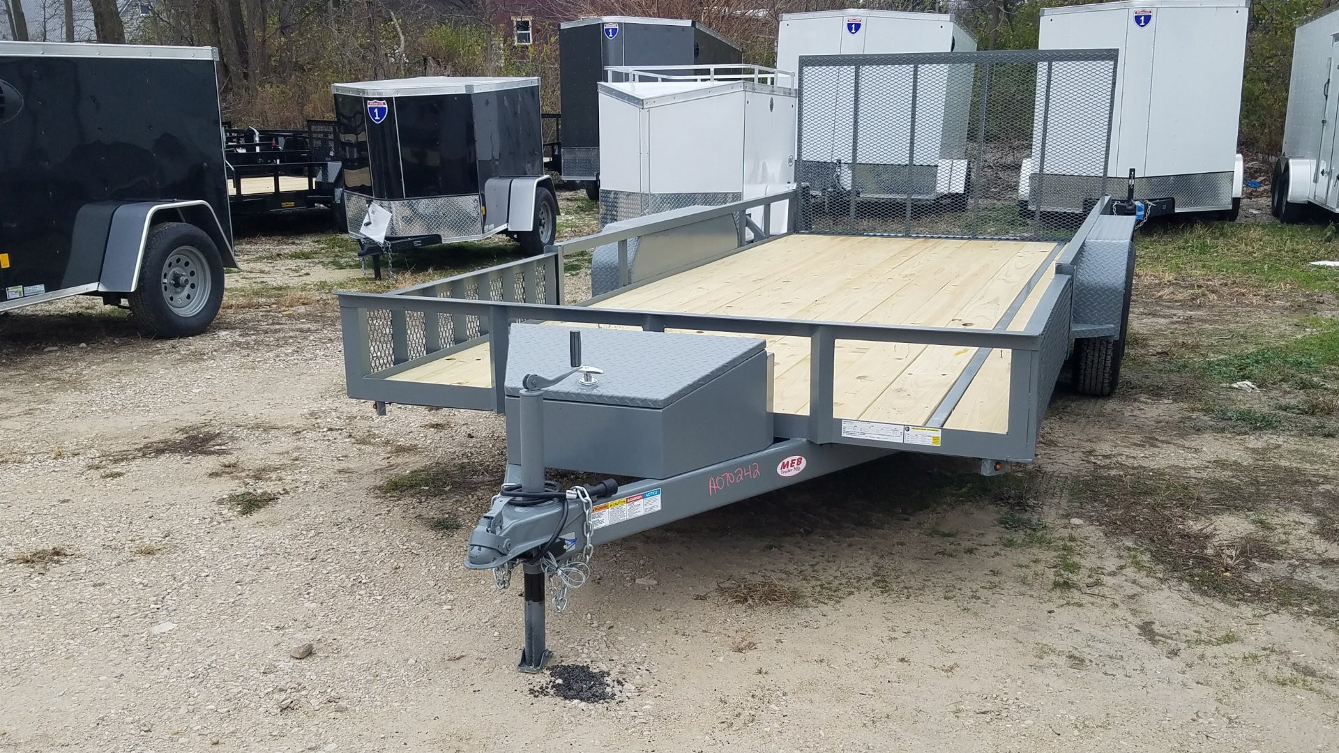 New 2025 MEB 82" x 18 ATV Trailer w/Side Load and Rear Ramps Utility Trailer