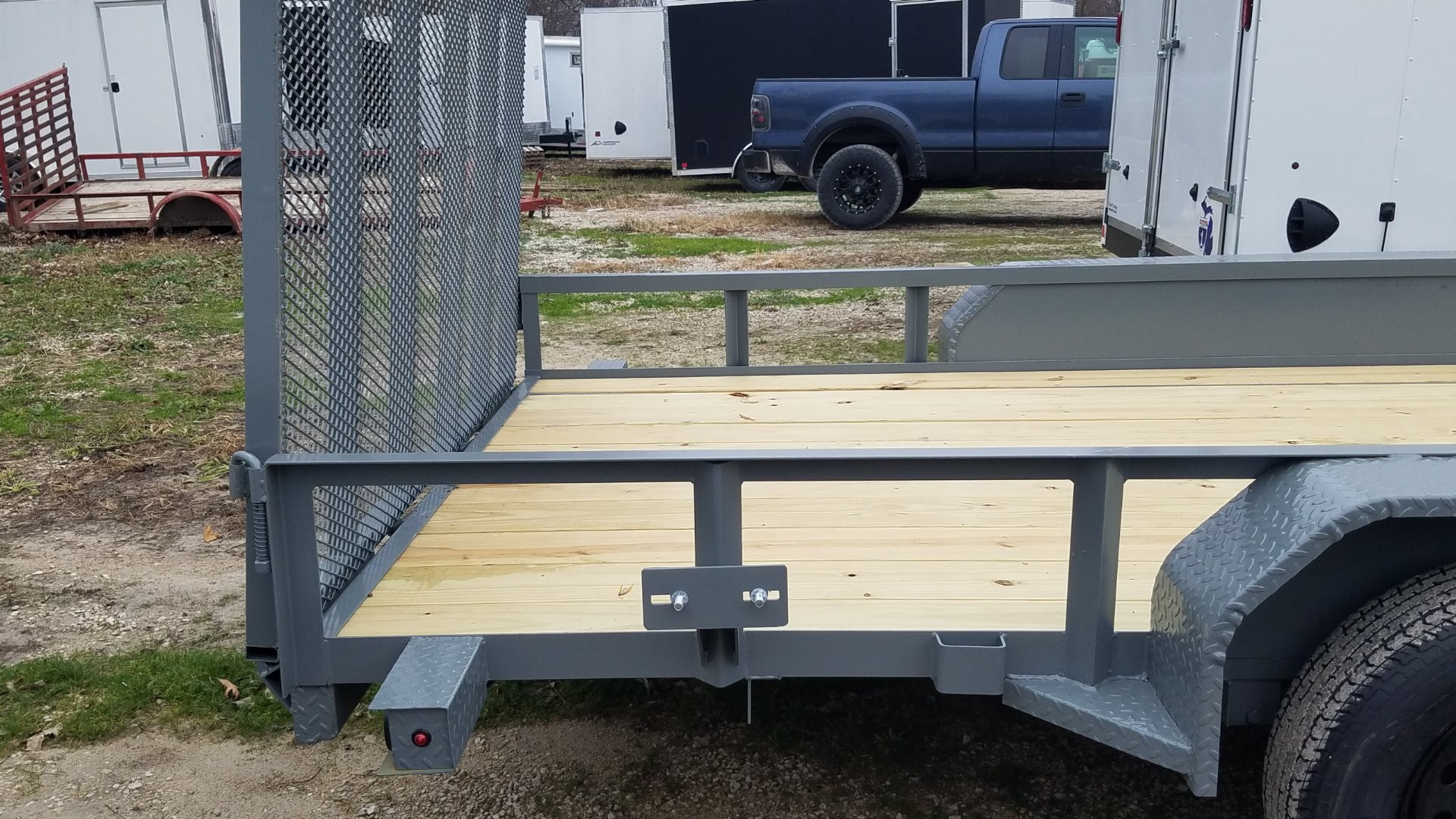 New 2025 MEB 82" x 18 ATV Trailer w/Side Load and Rear Ramps Utility Trailer