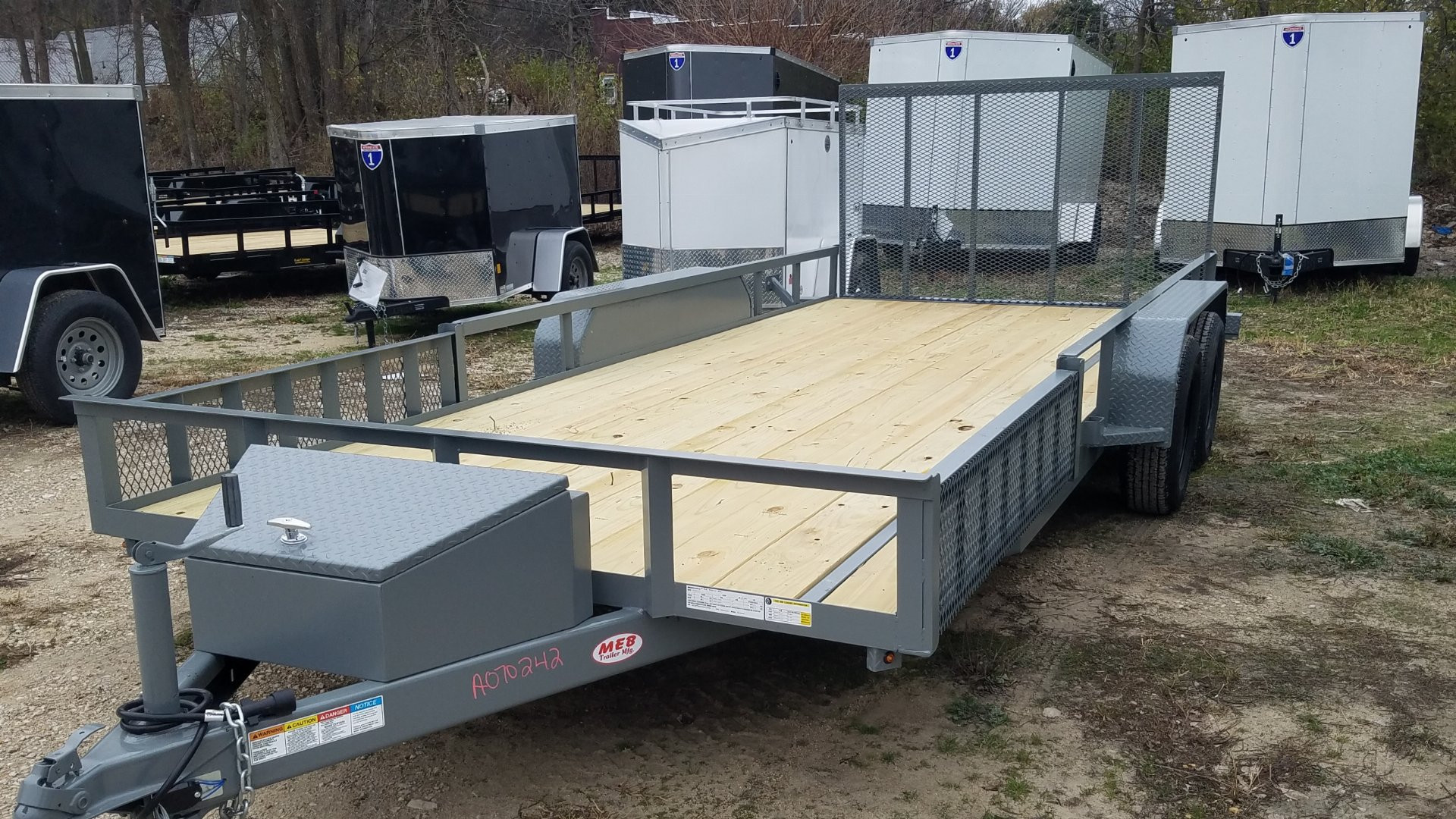 New 2025 MEB 82" x 18 ATV Trailer w/Side Load and Rear Ramps Utility Trailer