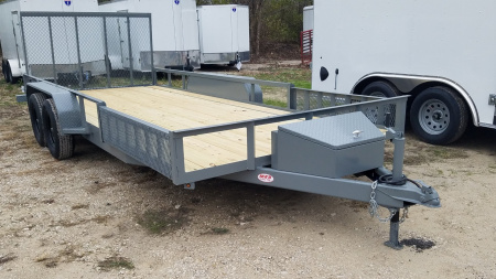 New 2025 MEB 82" x 18 ATV Trailer w/Side Load and Rear Ramps Utility Trailer