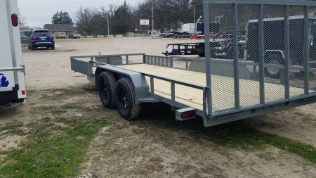 New 2025 MEB 82" x 18 ATV Trailer w/Side Load and Rear Ramps Utility Trailer