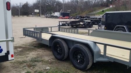 New 2025 MEB 82" x 18 ATV Trailer w/Side Load and Rear Ramps Utility Trailer