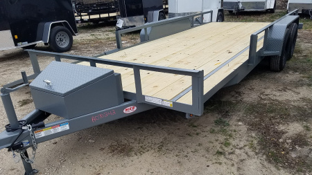 New 2025 MEB 82" x 18 ATV Trailer w/Side Load and Rear Ramps Utility Trailer