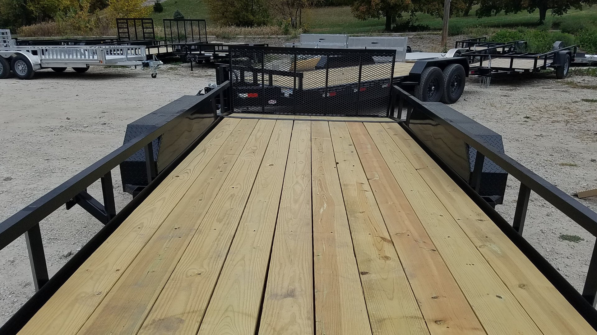 New 2026 MEB 77x16 W/ Ramp & Dovetail utility Trailer