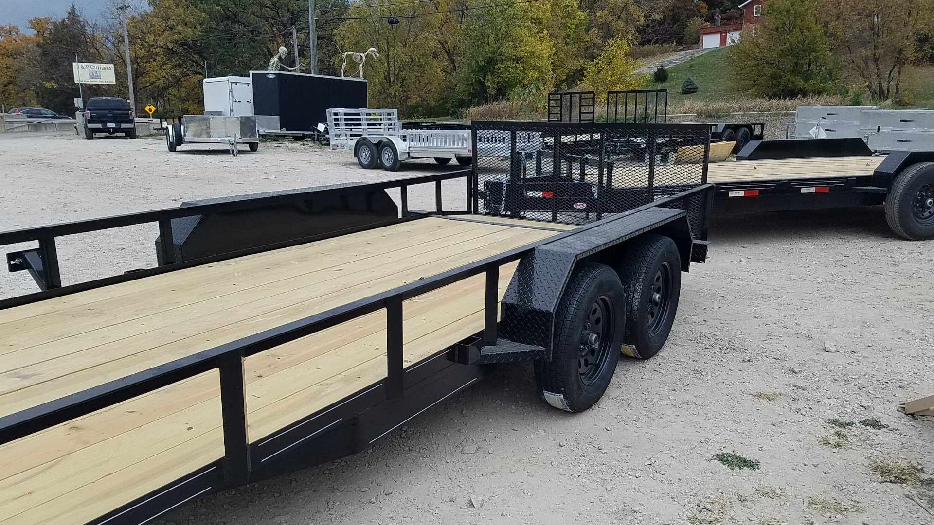 New 2026 MEB 77x16 W/ Ramp & Dovetail utility Trailer