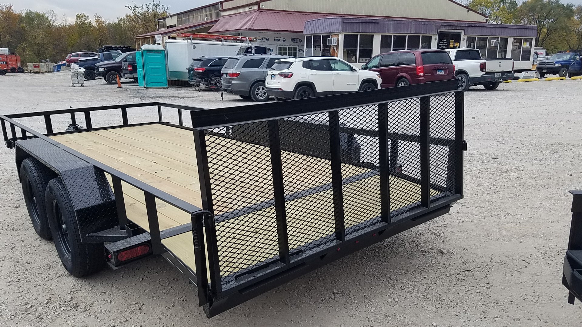 New 2026 MEB 77x16 W/ Ramp & Dovetail utility Trailer