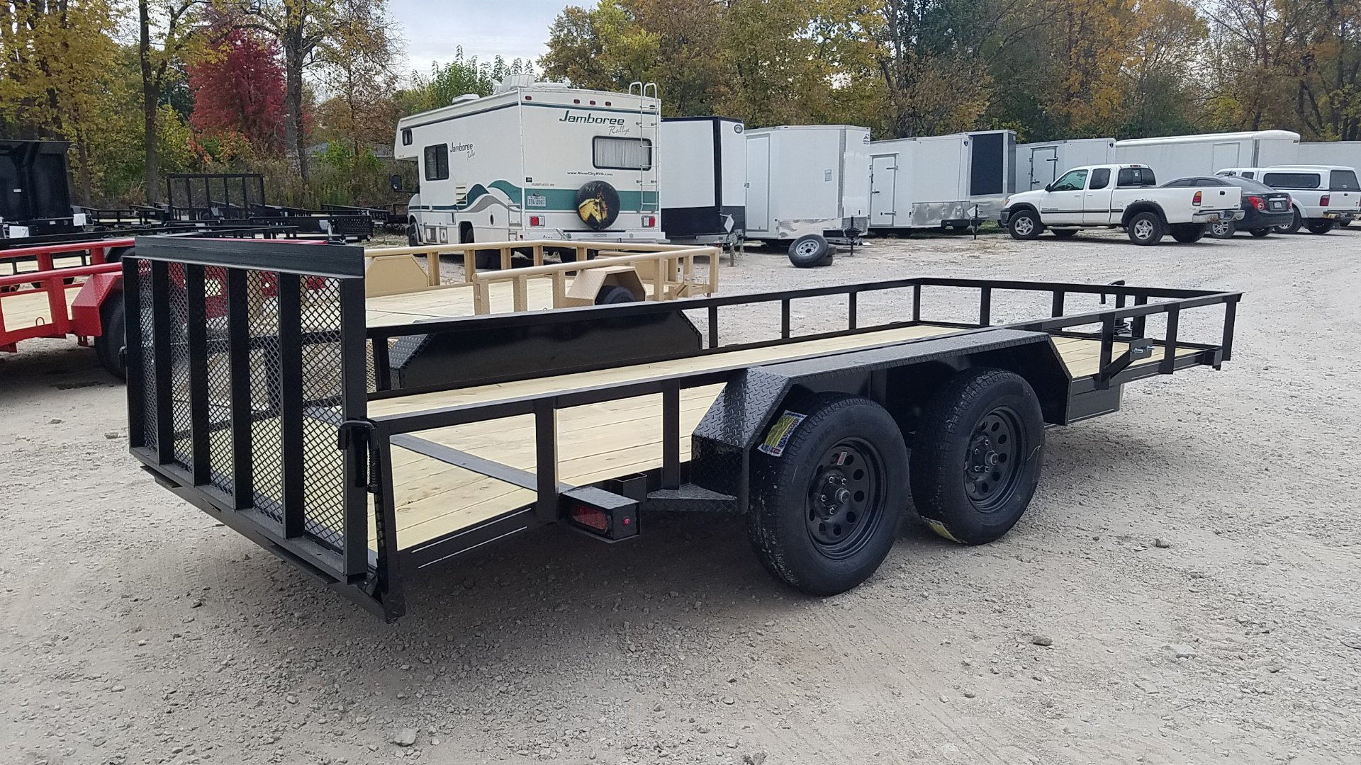 New 2026 MEB 77x16 W/ Ramp & Dovetail utility Trailer