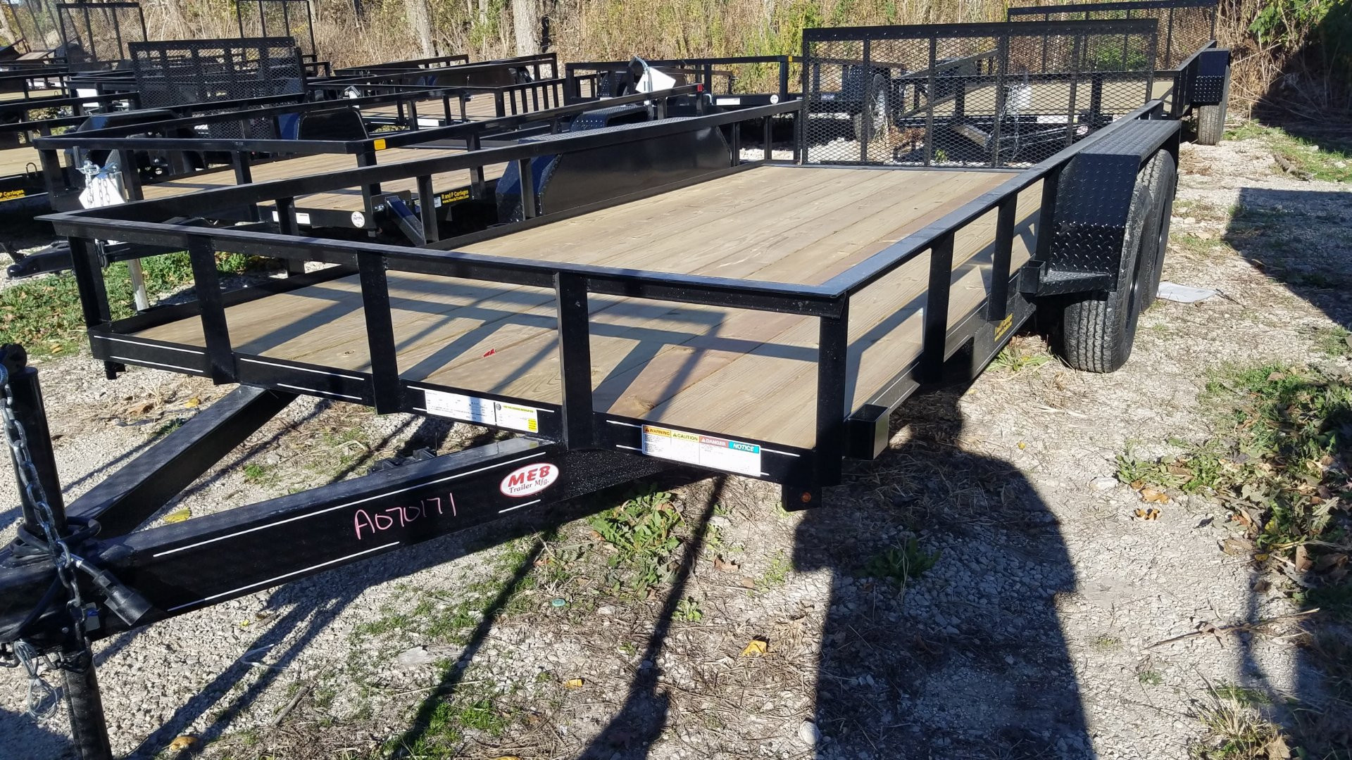 New 2026 MEB 77x16 W/ Ramp & Dovetail utility Trailer