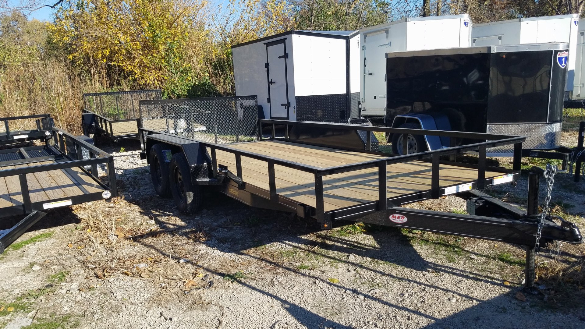 New 2026 MEB 77x16 W/ Ramp & Dovetail utility Trailer