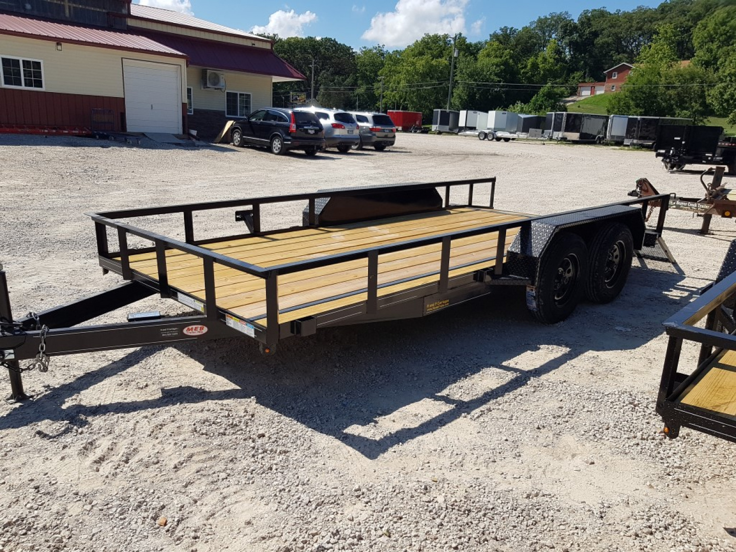 New 2026 MEB 77x16 W/ Ramp & Dovetail utility Trailer