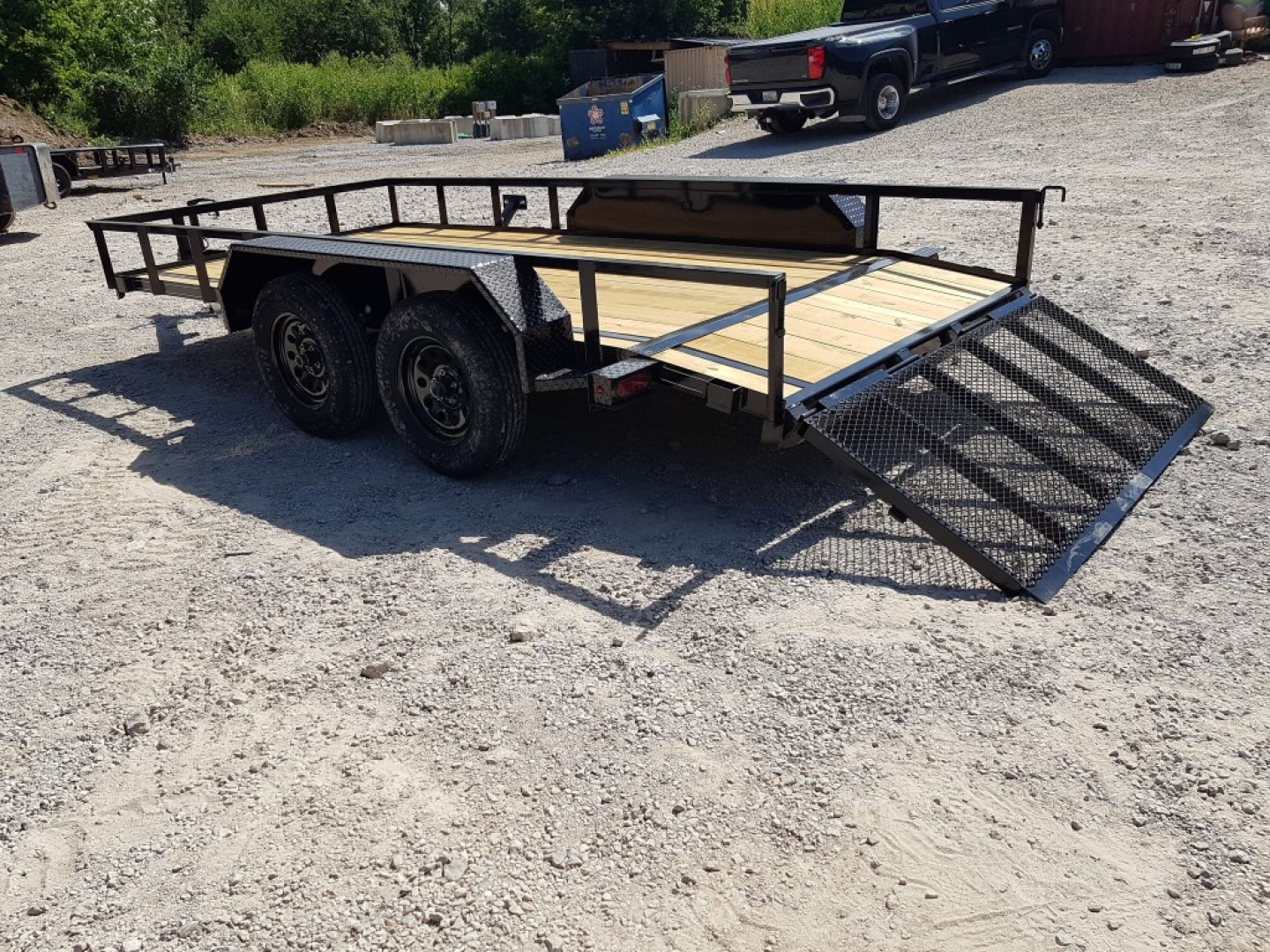 New 2026 MEB 77x16 W/ Ramp & Dovetail utility Trailer