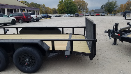 New 2026 MEB 77x16 W/ Ramp & Dovetail utility Trailer