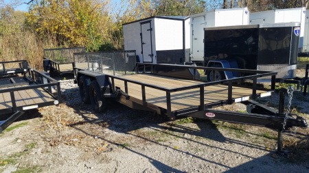 New 2026 MEB 77x16 W/ Ramp & Dovetail utility Trailer