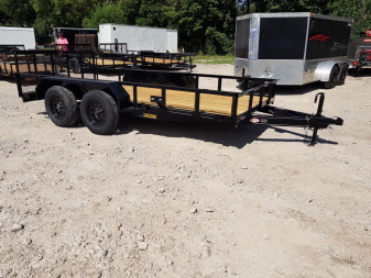 New 2026 MEB 77x16 W/ Ramp & Dovetail utility Trailer