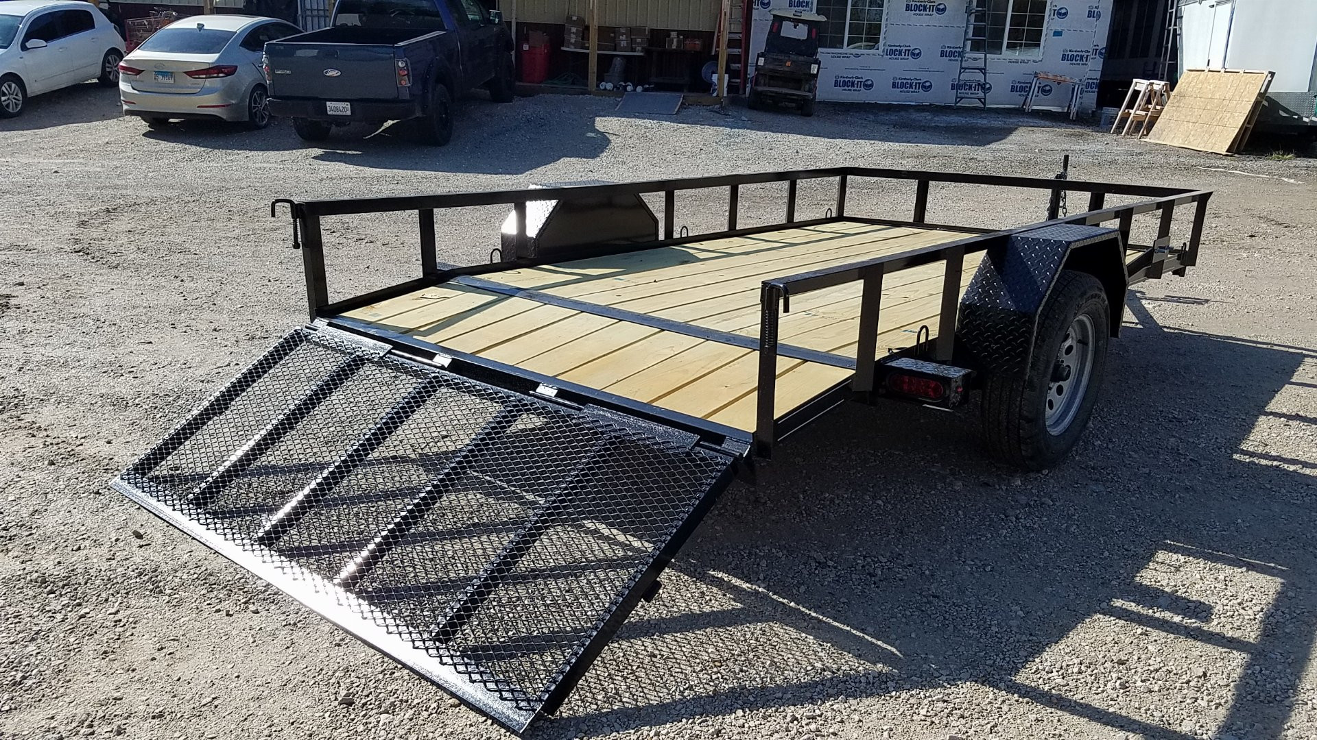 New 2025 OTHER 6.4x12 Angle Iron Utility Trailer w/Gate Utility Trailer