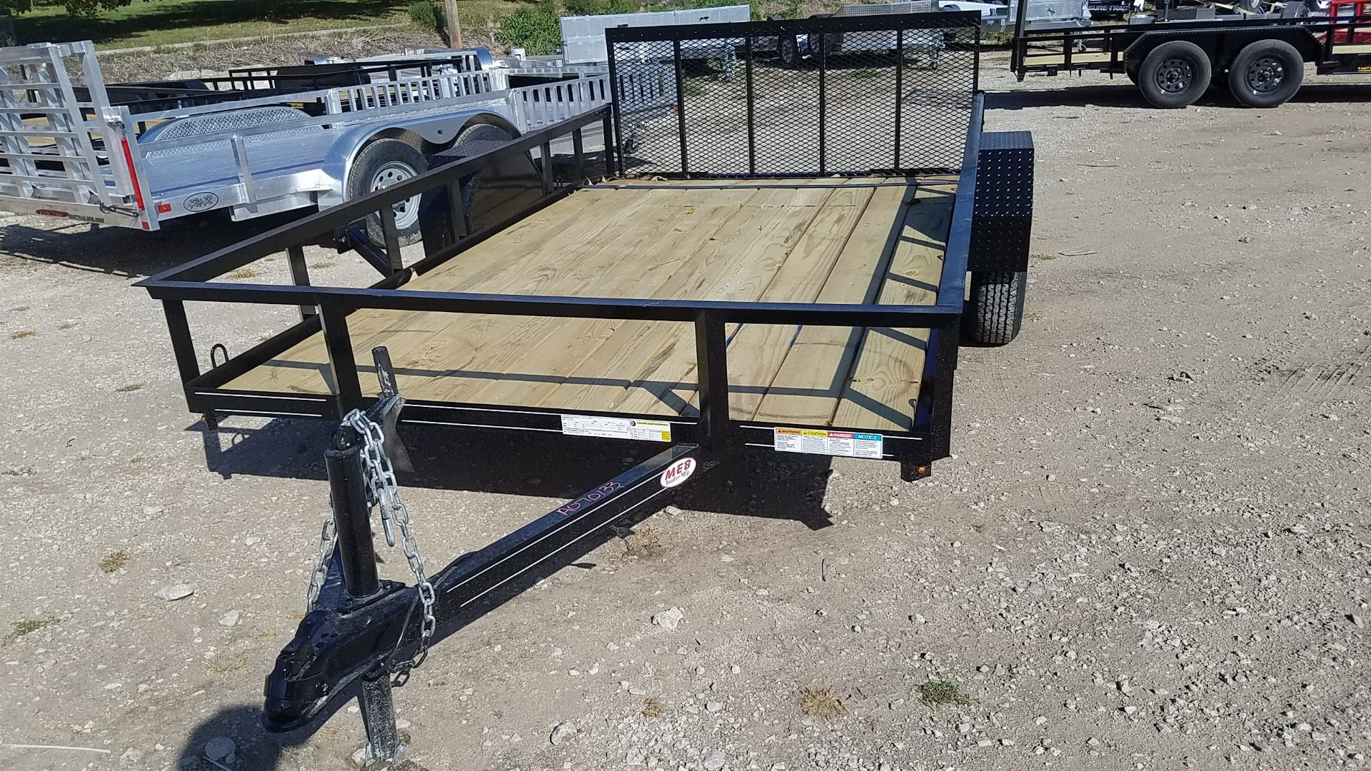 New 2025 OTHER 6.4x12 Angle Iron Utility Trailer w/Gate Utility Trailer